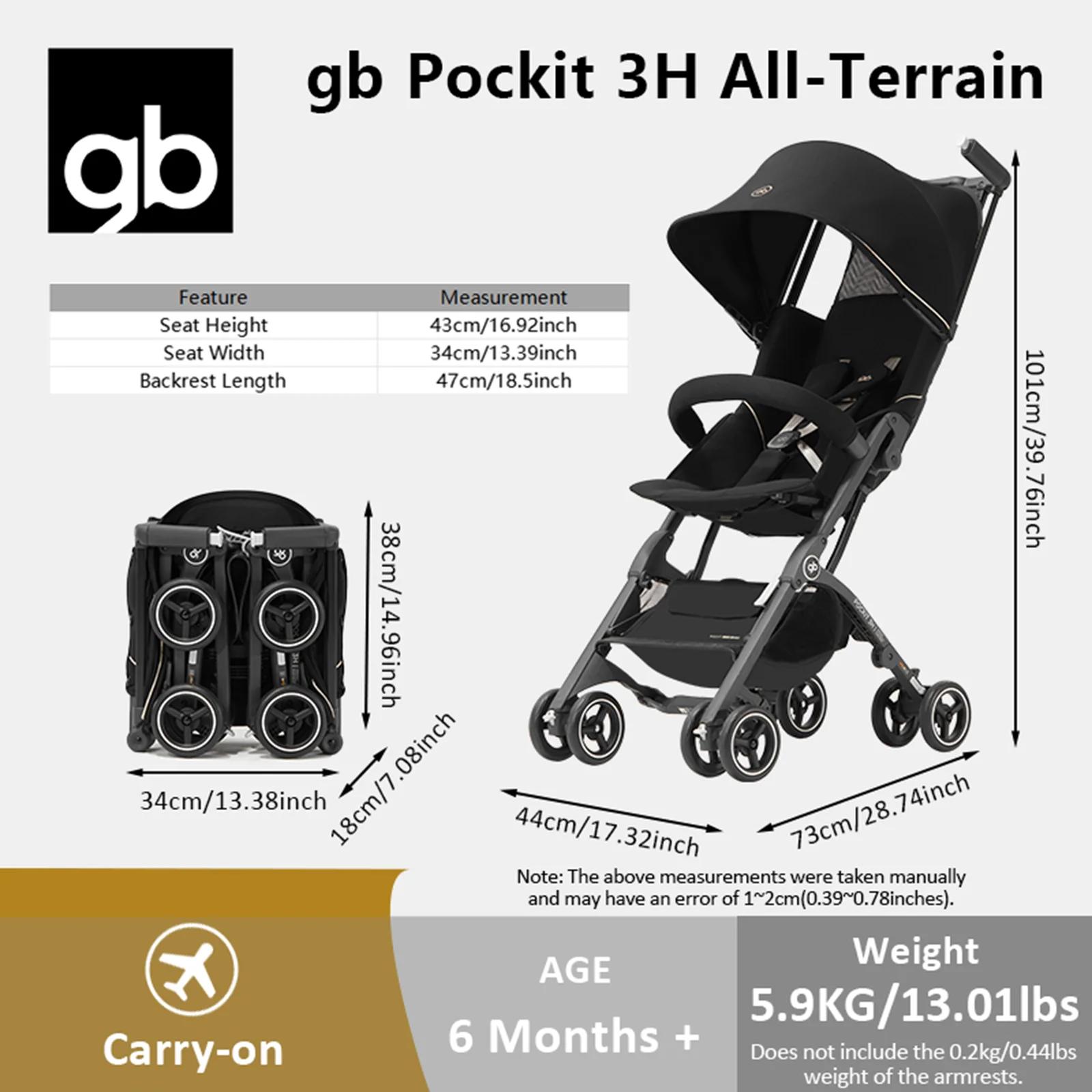 Poussette GB Pockit 3H tout-terrain légère