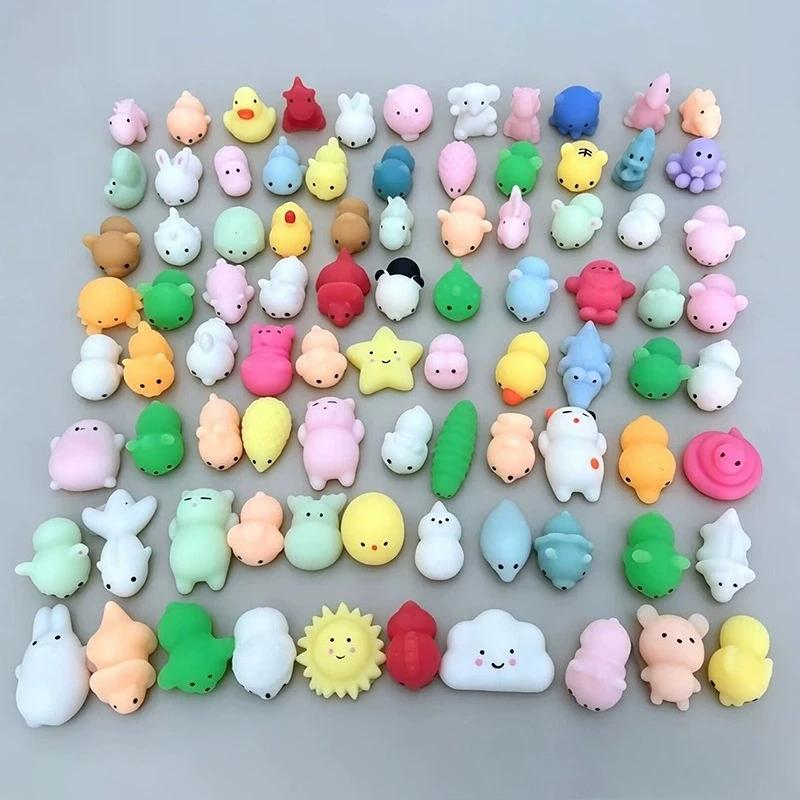 50-5 pièces Mochi Squishies Kawaii Anima jouets Squishy pour enfants balle anti-Stress presser cadeaux de fête