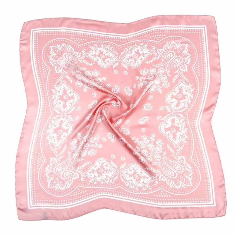 Femmes écharpe 70 cm noir Hip Hop Bandana foulard Paisley imprimé Hijab chapeaux poignet bandeau carré foulards imprimer mouchoir