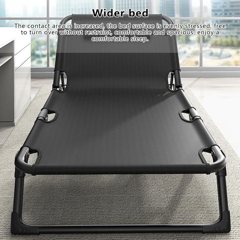 Lit pliant Portable pour la maison, lit de Camping de voyage en plein air, lit de pause déjeuner pour une seule personne, chaise inclinable multifonctionnelle
