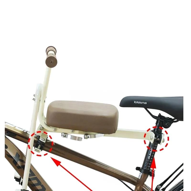 Siège de VTT pour enfants, vélo électrique de route pliable avant, matériau en acier à haute teneur en carbone, adapté aux âges de 4 à 8 ans