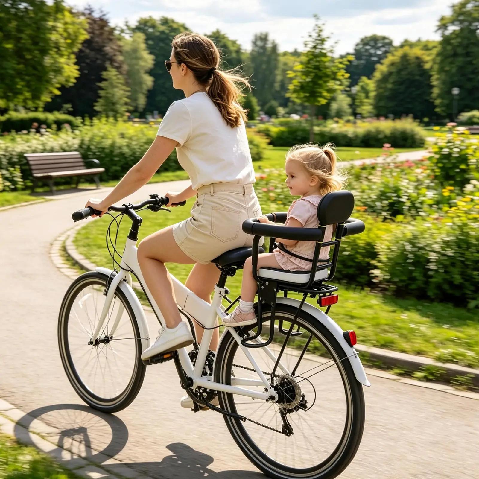 Siège de vélo pour enfants avec accroche rapide et bras de sécurité, siège ergonomique pour vélo électrique, scooter, VTT, vélo de route et vélo pliant