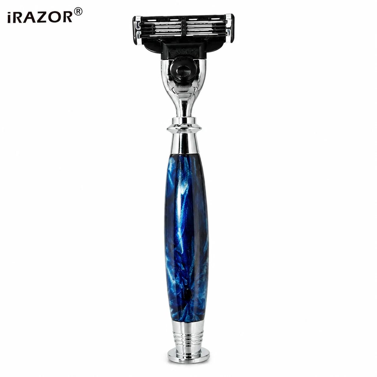 IRAZOR Mach 3 rasoir de sécurité manuel pour hommes Compatible avec la marque universelle 3 couches lame anniversaire va