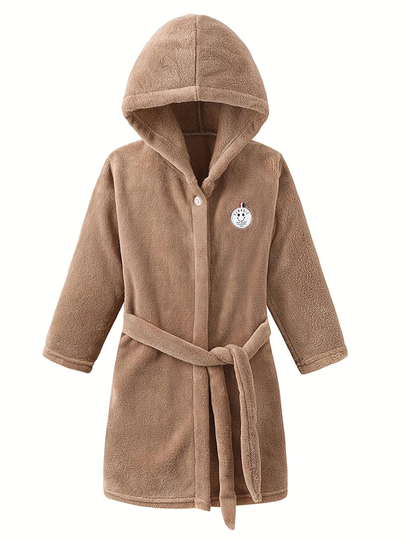 Cape pyjama velours corail bébé fille automne hiver - Chemise nuit garçon flanelle douce chaleur