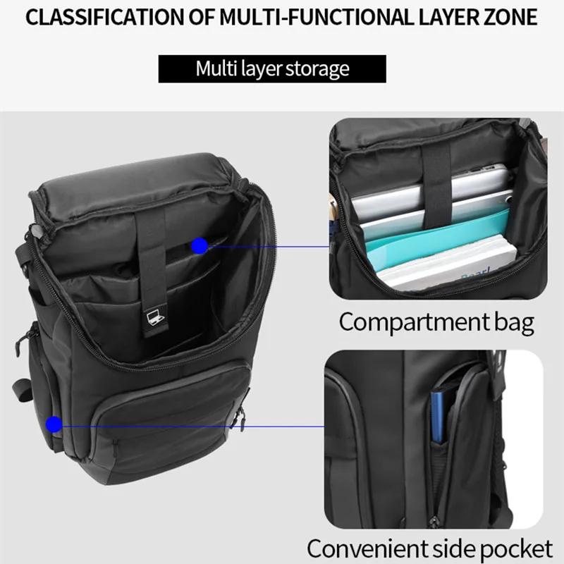 OZUKO 46x17x30 cabine Mochila grande capacité sacs à dos étanches 15.6 sac à dos pour ordinateur portable voyage affaire