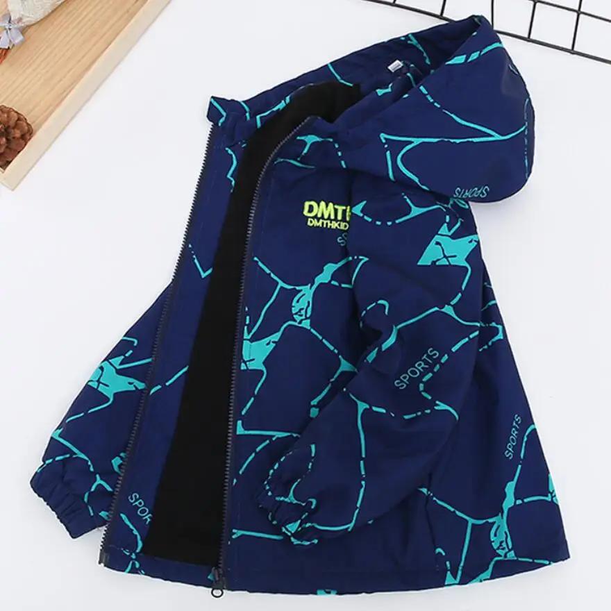 Veste extérieure épaisse imperméable pour garçon - Manteau à capuche coupe-vent mode automne