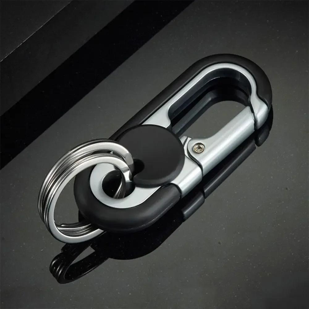 Porte-clés double anneau pour homme