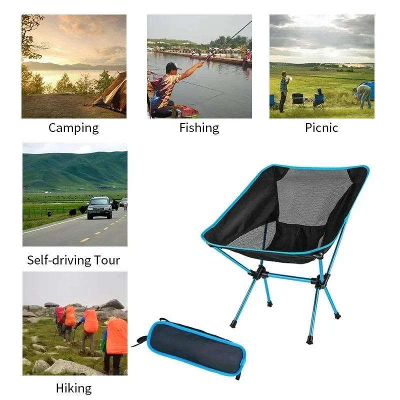 Chaise pliante portative extérieure chaises de plage pour barbecue voyage