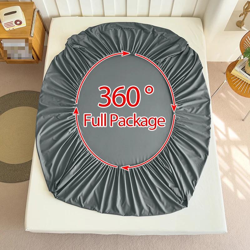 Drap-housse 90/120/150/180x200 avec bande élastique, couleur unie, protège-matelas pour lits simples, doubles et king size, 100% polyester