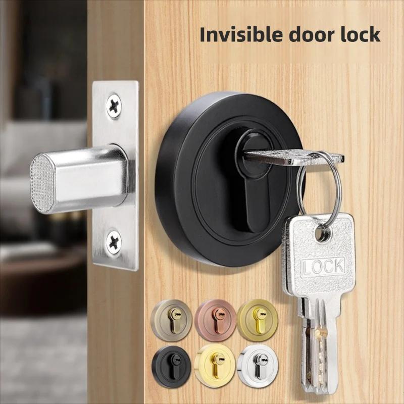Serrure de porte dissimulée ; Serrure encastrée ; Serrure pour porte en bois ; Serrure simple et double face ; Serrure de chambre ; Serrure de couloir ; Serrure auxiliaire