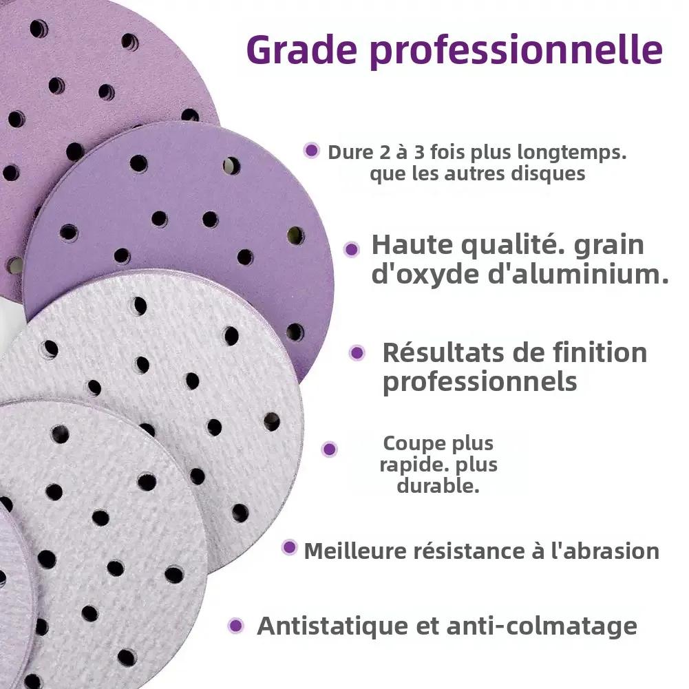50 pièces 6 pouces disques de ponçage humide/sec crochet et boucle 320-10000 grain assortiment papier de verre 150mm pou