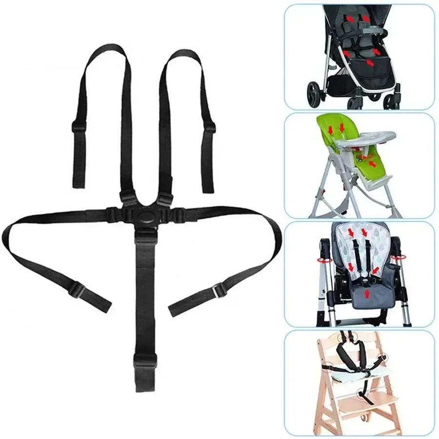 Ceinture de sécurité à cinq points pour bébé, siège de déjeuner, voiture, sommeil fixe, accessoires de poussette, ceinture de sécurité universelle