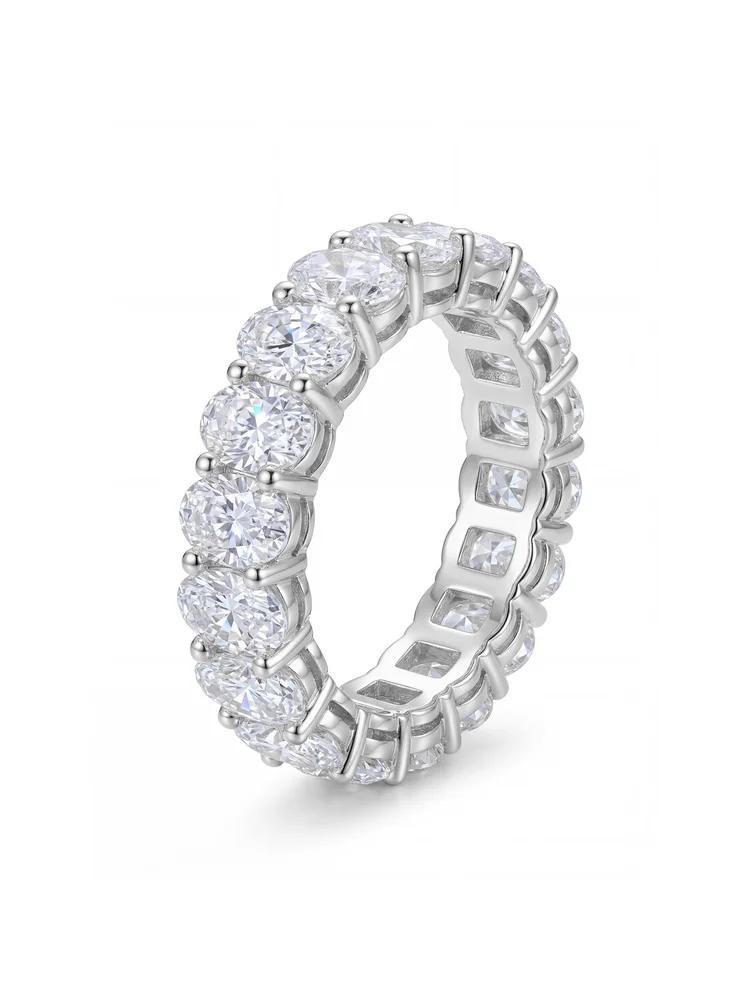 Bague ovale en argent Sterling 925 pour femmes