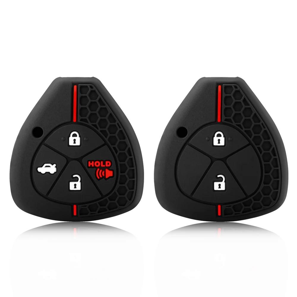 Siicone housse de clé de voiture pour Toyota Auris HiLux Corolla Fortuner Prado Verso Camry Reiz Yaris Vitz Vios Rav4 Ractis