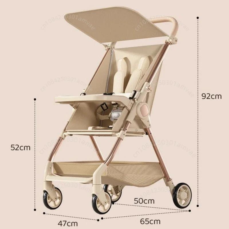 Poussette bébé ultra-légère pliable avec dossier réglable, poussette parapluie de poche de voyage, poussette bébé simple avec escalade de salle à manger