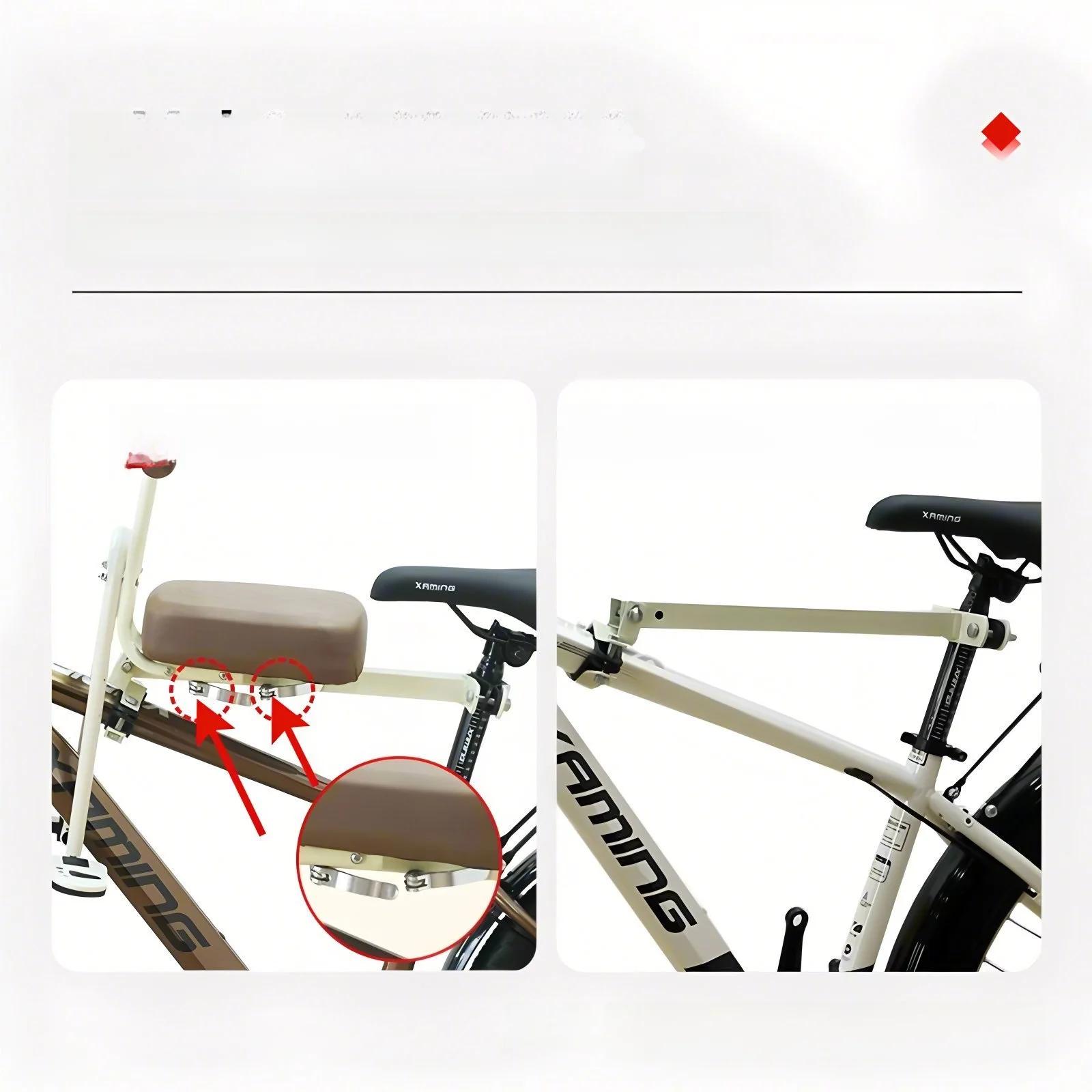 Siège de VTT pour enfants, vélo électrique de route pliable avant, matériau en acier à haute teneur en carbone, adapté aux âges de 4 à 8 ans