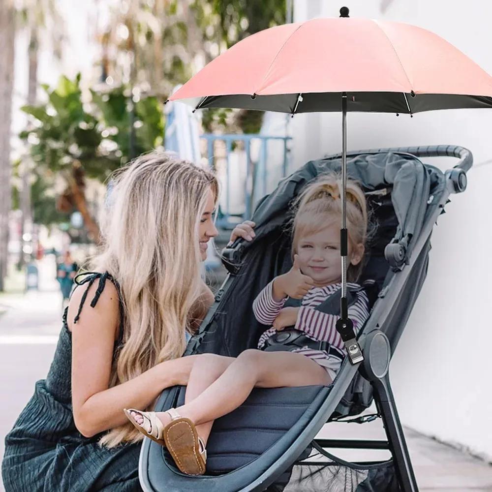 Parapluie pliant universel pour poussette - Protection UV 360° réglable contre pluie et soleil