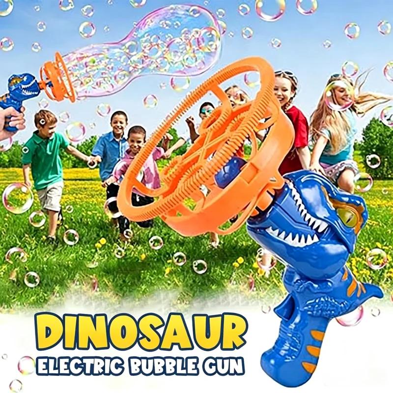 Pistolet à bulles électrique dinosaure