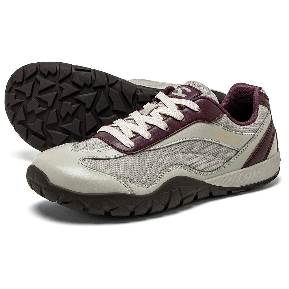 HOBIBEAR pieds nus chaussures de randonnée unisexe large largeur Trail course baskets zéro goutte en cuir artificiel rét