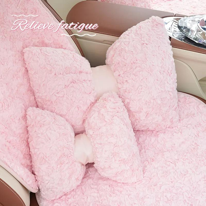 Housse de siège de voiture universelle pour femmes, motif dessin animé mignon, accessoires intérieurs de voiture, mode, antidérapante, respirante, coussin de voiture pour filles