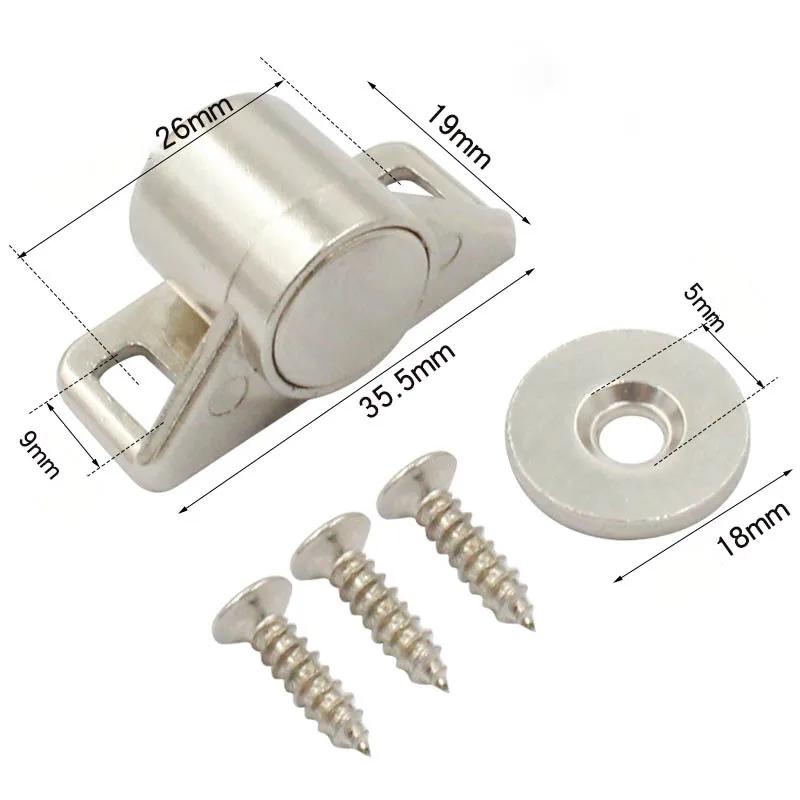Loquet de porte d'armoire magnétique Ultra fin, bouchon de porte plus proche, accessoires de quincaillerie pour meubles de maison