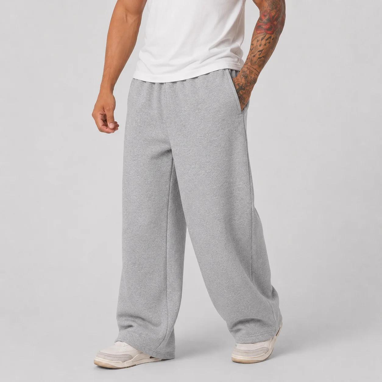 Pantalon de survêtement surdimensionné à jambes larges pour hommes