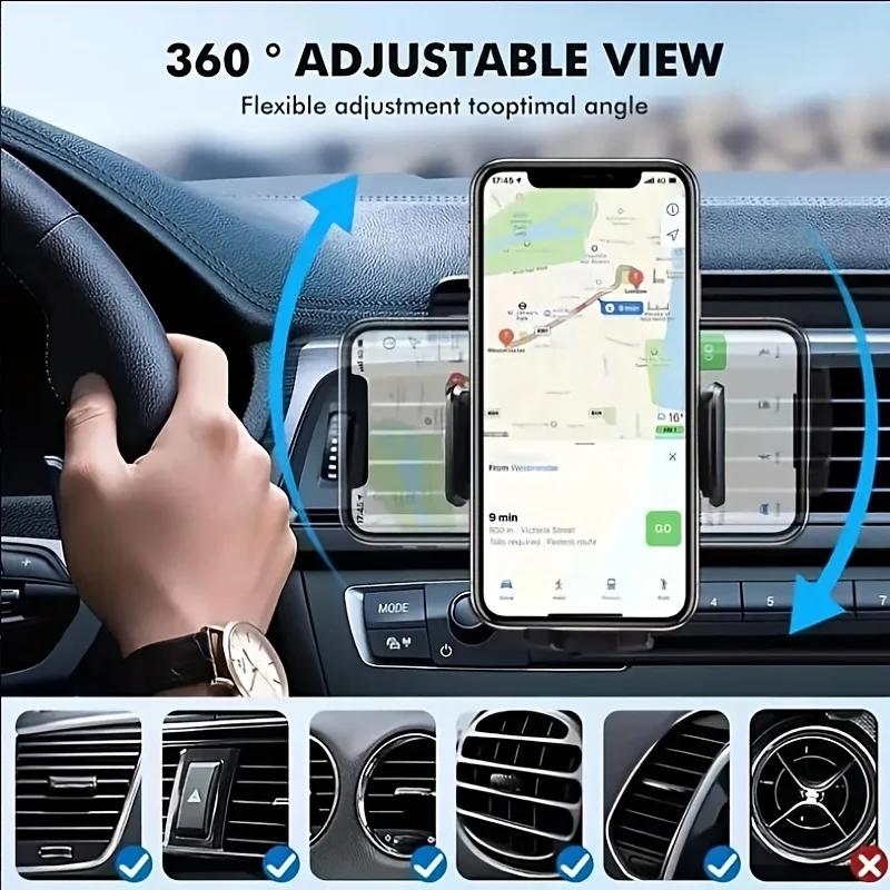 Support de Téléphone Portable pour Voiture, réinitialisation de Ventilation, Support de Cellule Mobile, Smartphone, GPS, 4.7-6.7 Pouces