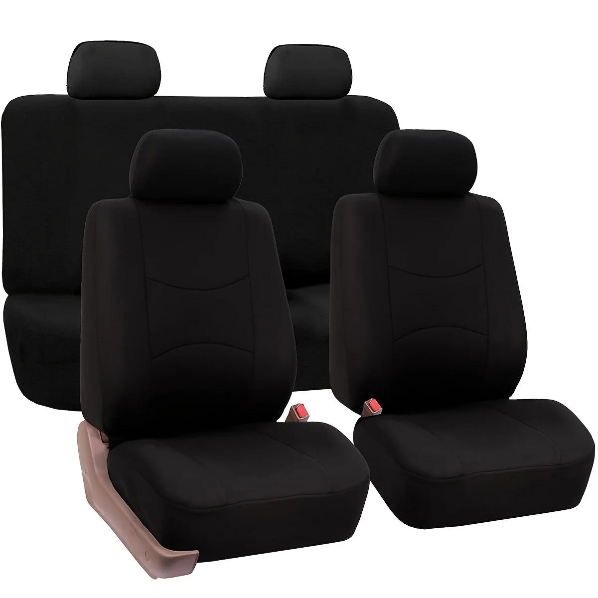 Housse de siège de voiture universelle 5 places avec coussin intérieur - adaptée aux voitures, camions et SUV - durable imperméable et facile à nettoyer