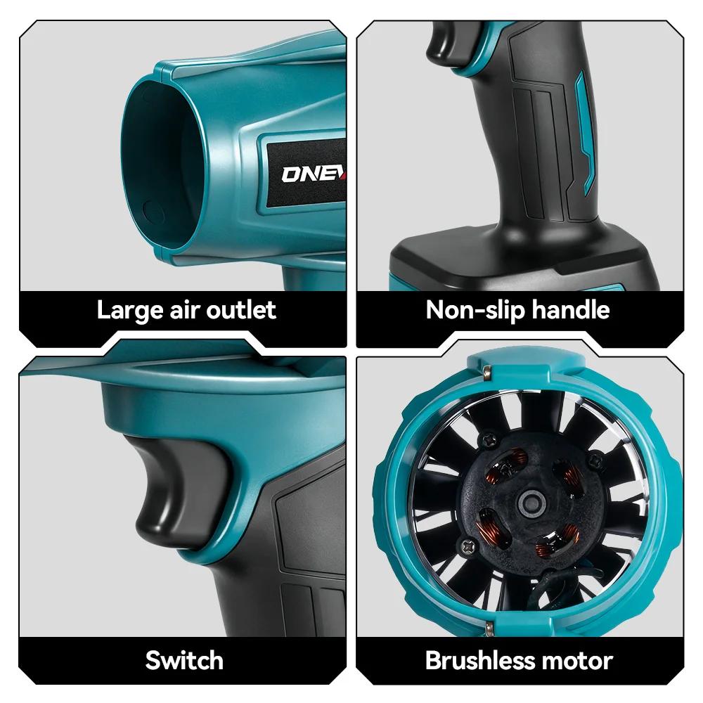 ONEVAN 2000W 200 M/S ventilateur Turbo électrique sans fil souffleurs d'air à feuilles outil