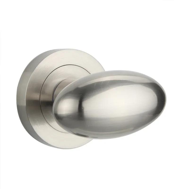 Poignée de porte naren forme d'oeuf sans corps de serrure, alliage de zinc, super belle, quincaillerie pour la maison, 4 couleurs
