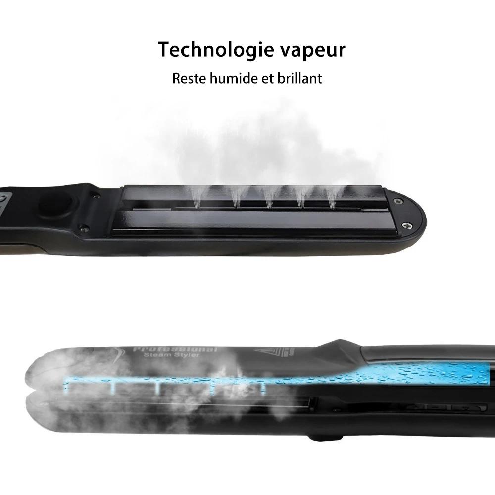 Fer à lisser professionnel à vapeur en céramique