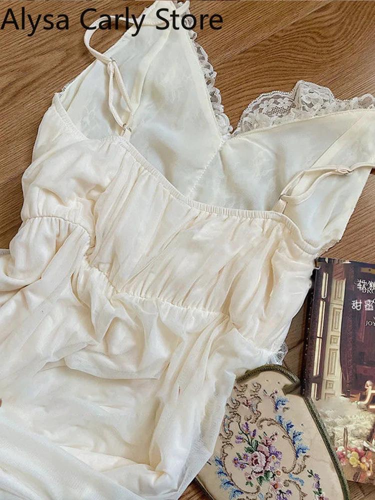 Robe féerique française Vintage en dentelle pour femmes