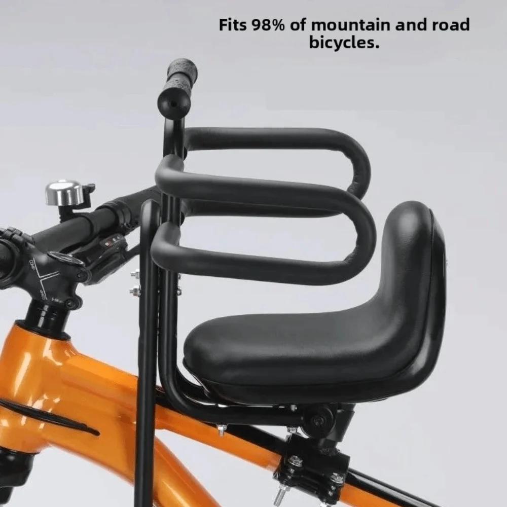 Siège enfant avant pour vélo VTT avec accoudoirs et pédales