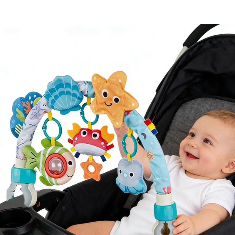 Jouets d'arche pour poussette, jouet de rebondissement, jouet d'arche pour poussette, jouets d'arche pour développer la motricité fine, jouets sensoriels, jouets d'arche pour siège auto bébé
