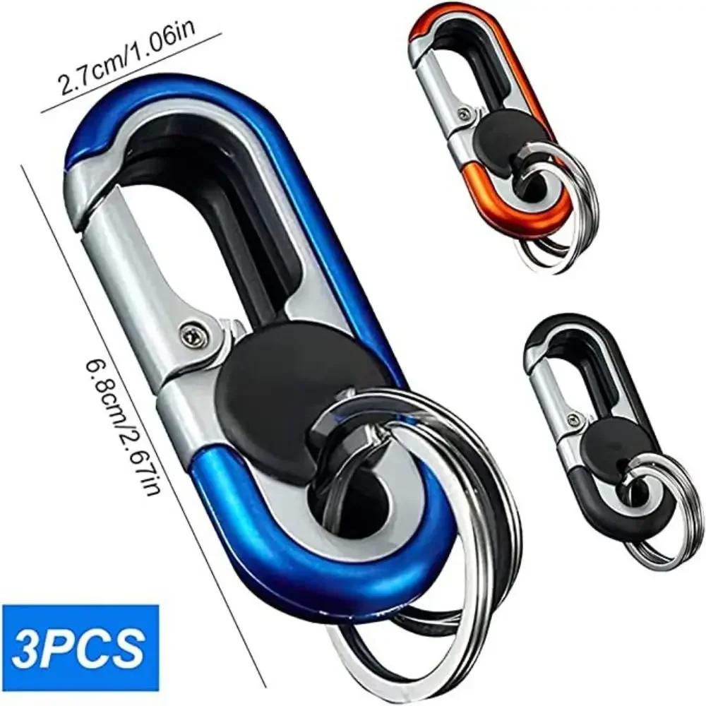 Porte-clés double anneau pour homme