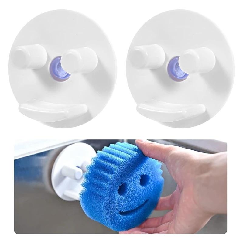 Porte-éponge à ventouse avec visage souriant