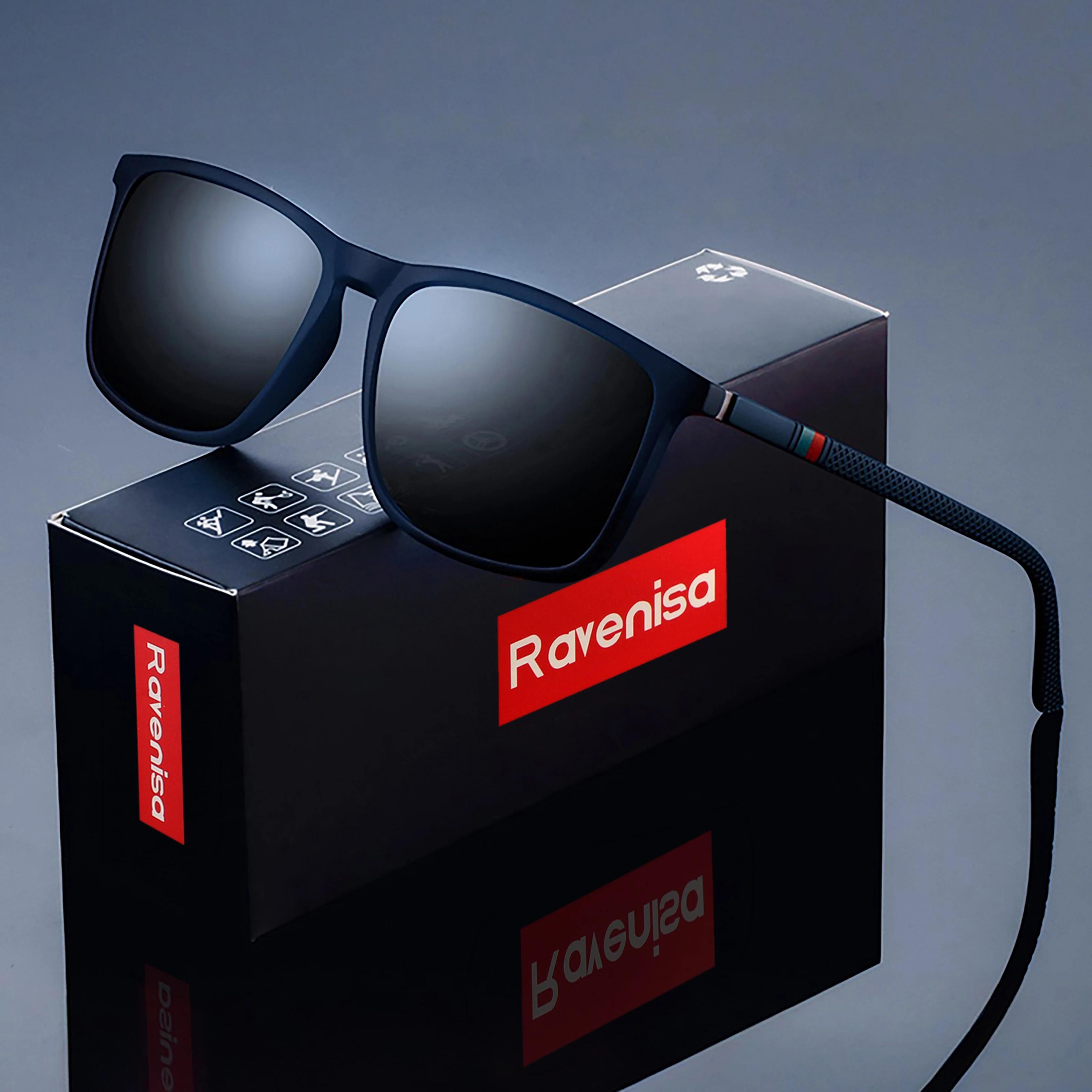 Lunettes de soleil polarisées carrées pour hommes