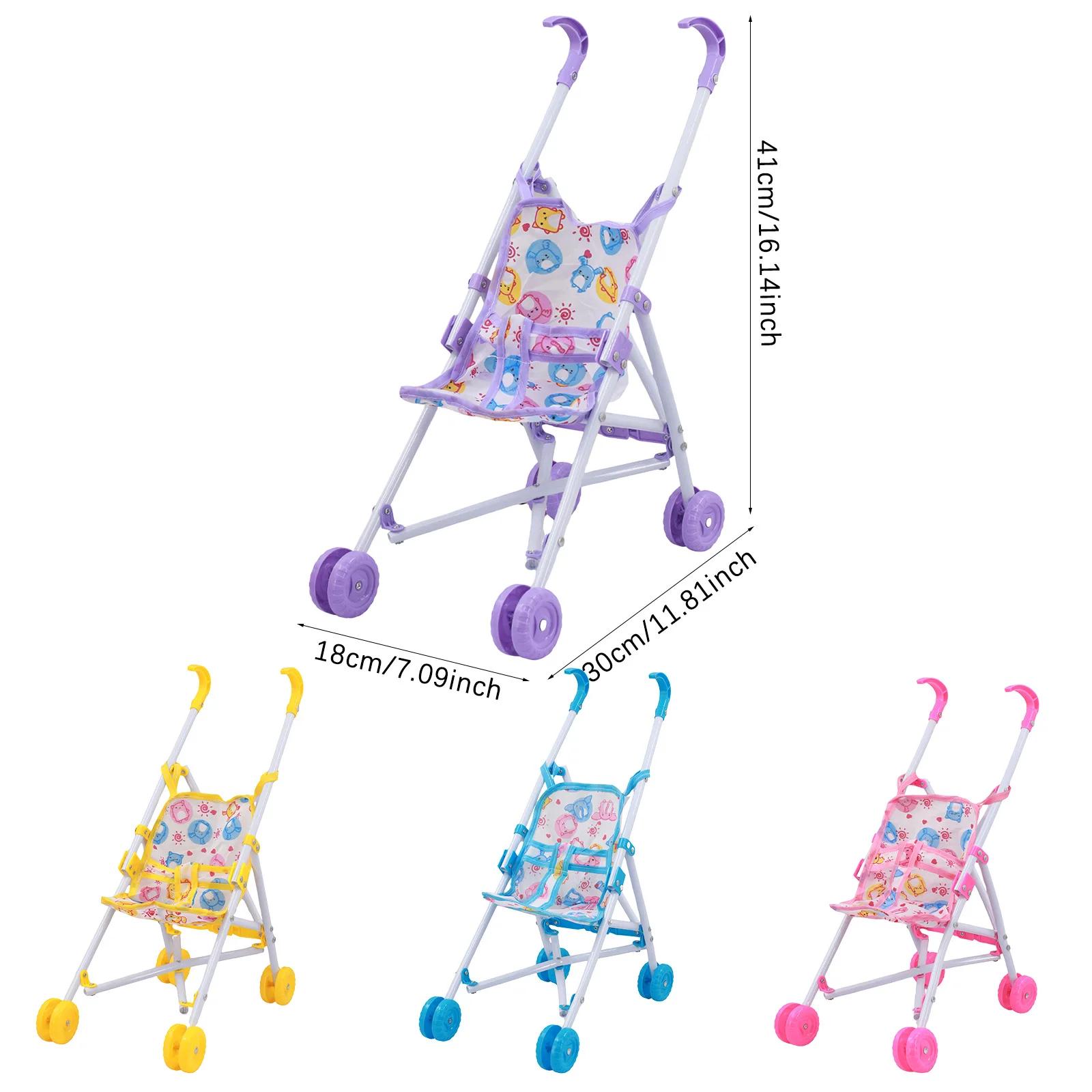 Jouet de poussette de poupée, adapté aux enfants âgés de 3 ans et plus, convient aux poupées de 11 à 15 pouces, cadeau de vacances parfait, cadeau de Noël, B