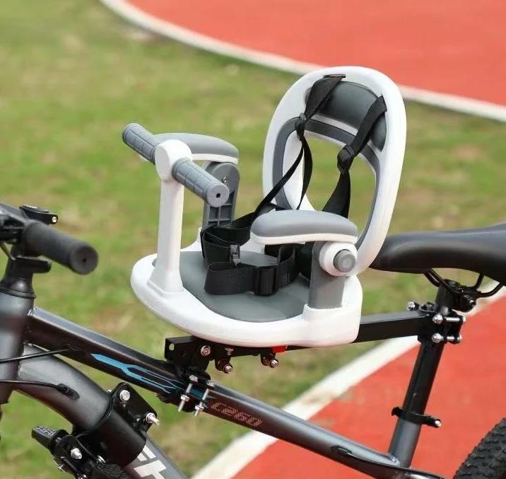 Siège de vélo pour enfant rotatif et pliable à fixation avant, selle de vélo anti-chute pour VTT