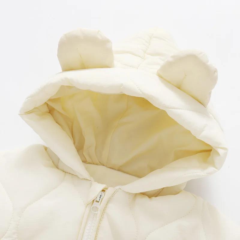 Combinaison d'hiver bébé ours - Vêtement extérieur doublé fourrure pour fille et garçon