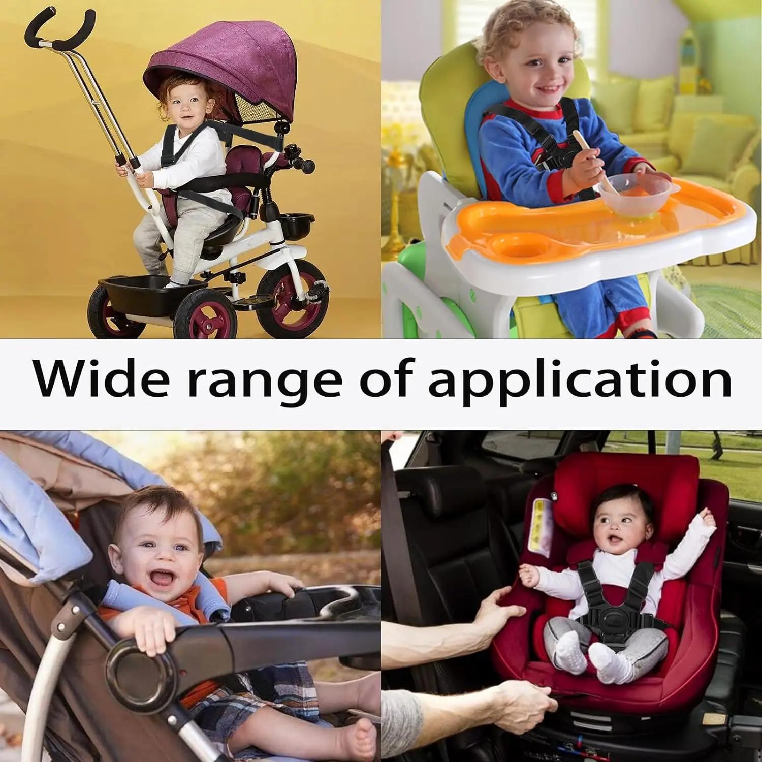 Ceinture de sécurité à cinq points pour bébé, siège de déjeuner, voiture, sommeil fixe, accessoires de poussette, ceinture de sécurité universelle