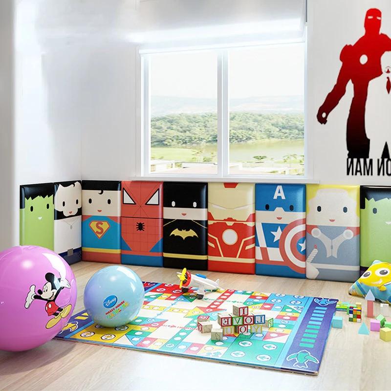 Tête De Lit garçon enfants chambre meubles décoration murale autocollant panneaux Anti-collision Cabecero Cama