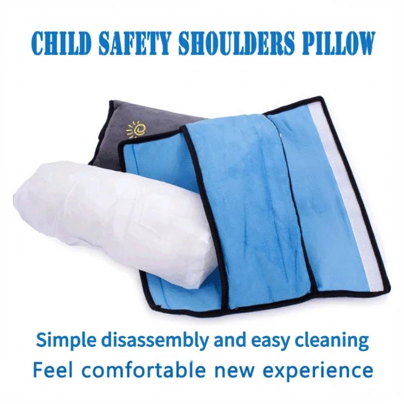 Oreiller de voiture pour bébé, coussin d'épaule pour harnais de sécurité, coussin de soutien de ceinture de sécurité automatique, oreiller de voyage pour enfants, doux et confortable