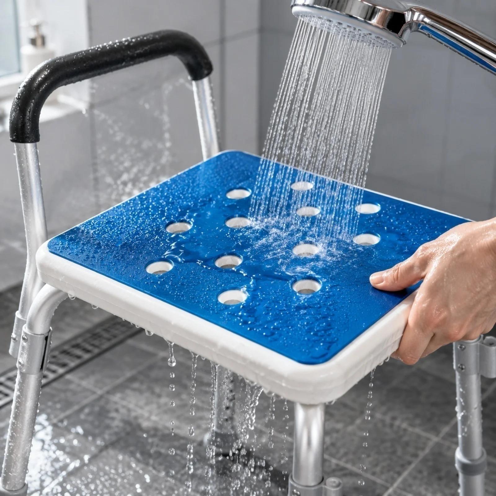    Coussin de chaise de douche antidérapant, résistant au froid, tapis de chaise de bain pour personnes âgées, handicapées, fournitures de salle de bain