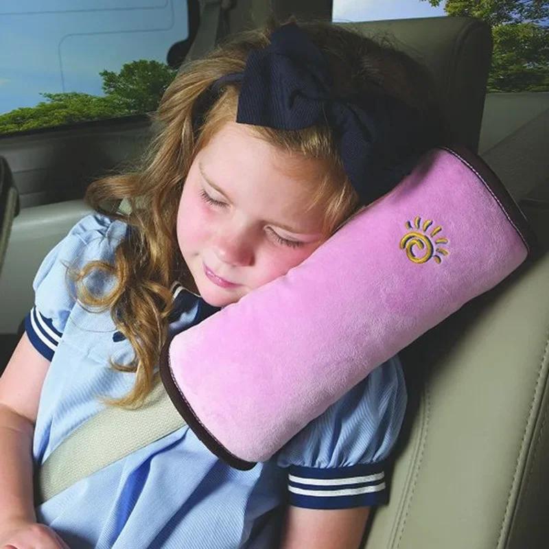 Oreiller de voiture pour bébé, coussin d'épaule pour harnais de sécurité, coussin de soutien de ceinture de sécurité automatique, oreiller de voyage pour enfants, doux et confortable