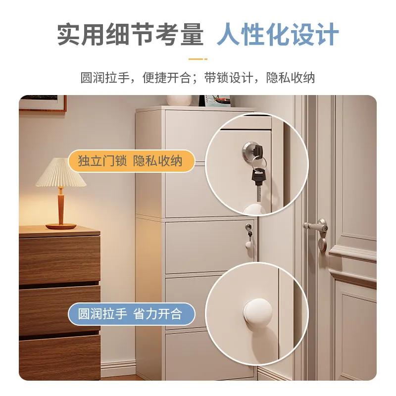 Armoire de rangement simple et moderne avec serrure pour chambre à coucher, salon, mur ou coin de balcon, petite étagère, mobilier de maison