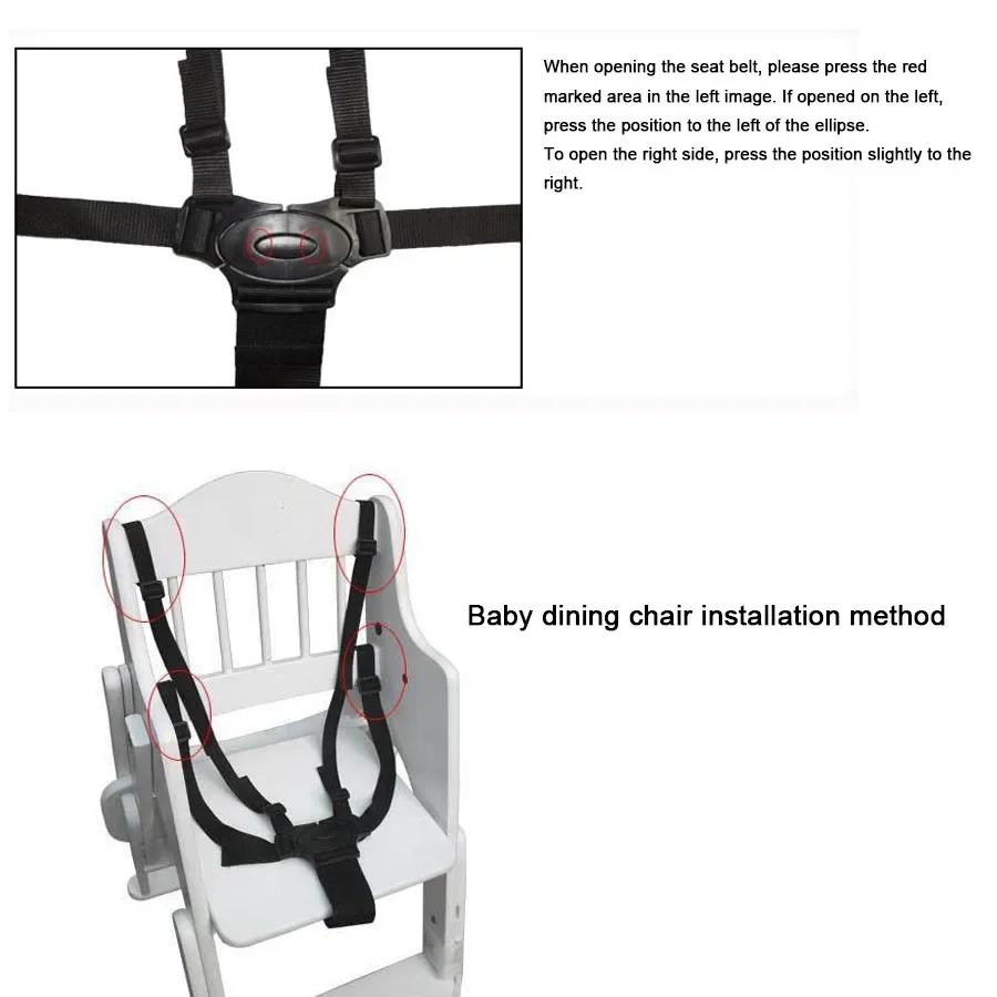 Ceinture de sécurité à cinq points pour bébé, siège de déjeuner, voiture, sommeil fixe, accessoires de poussette, ceinture de sécurité universelle