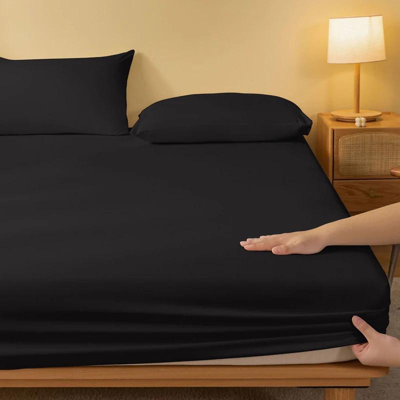 1 pièce de drap de lit mat de couleur unie