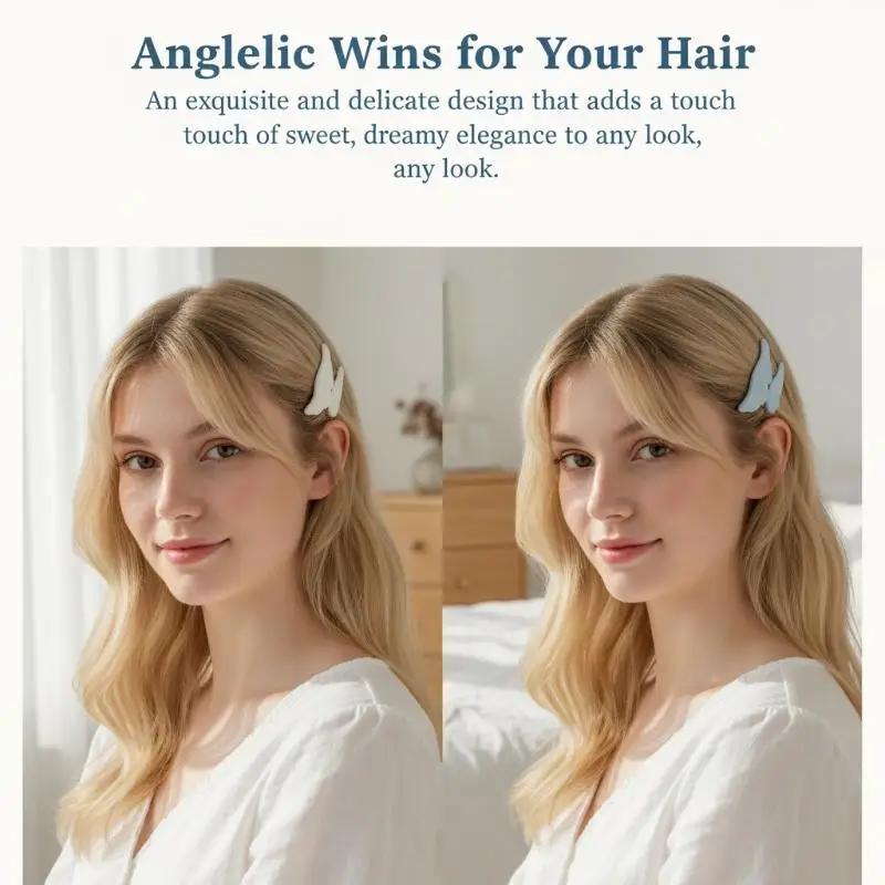 Pince à cheveux aile d'ange Y2K