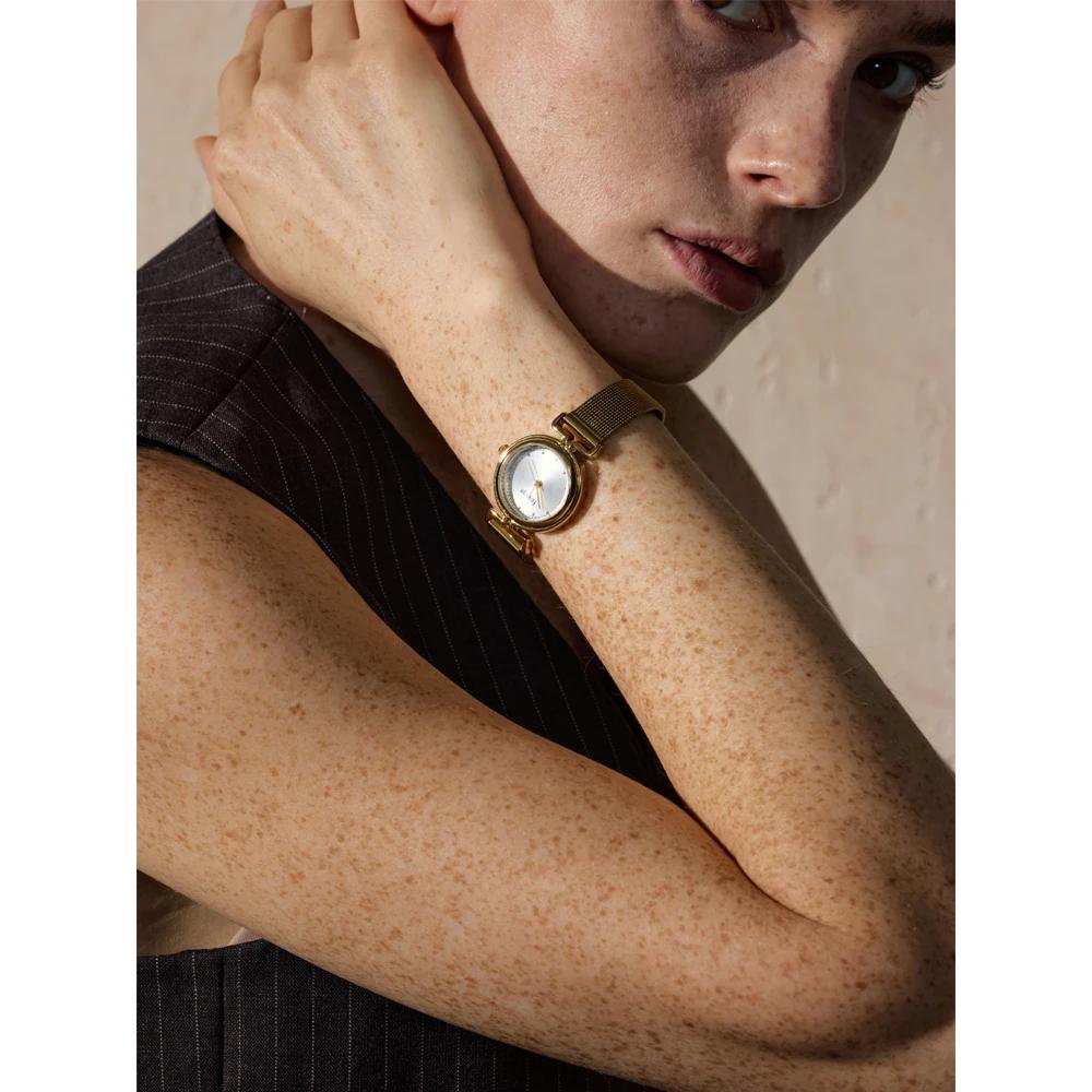 Yhpup – montre pour dames en acier inoxydable, avec mouvement japonais, étanche, poli et brillant, p